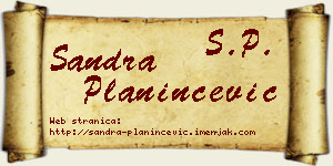Sandra Planinčević vizit kartica